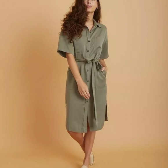 Marine Layer Renata Midi Belted Dress